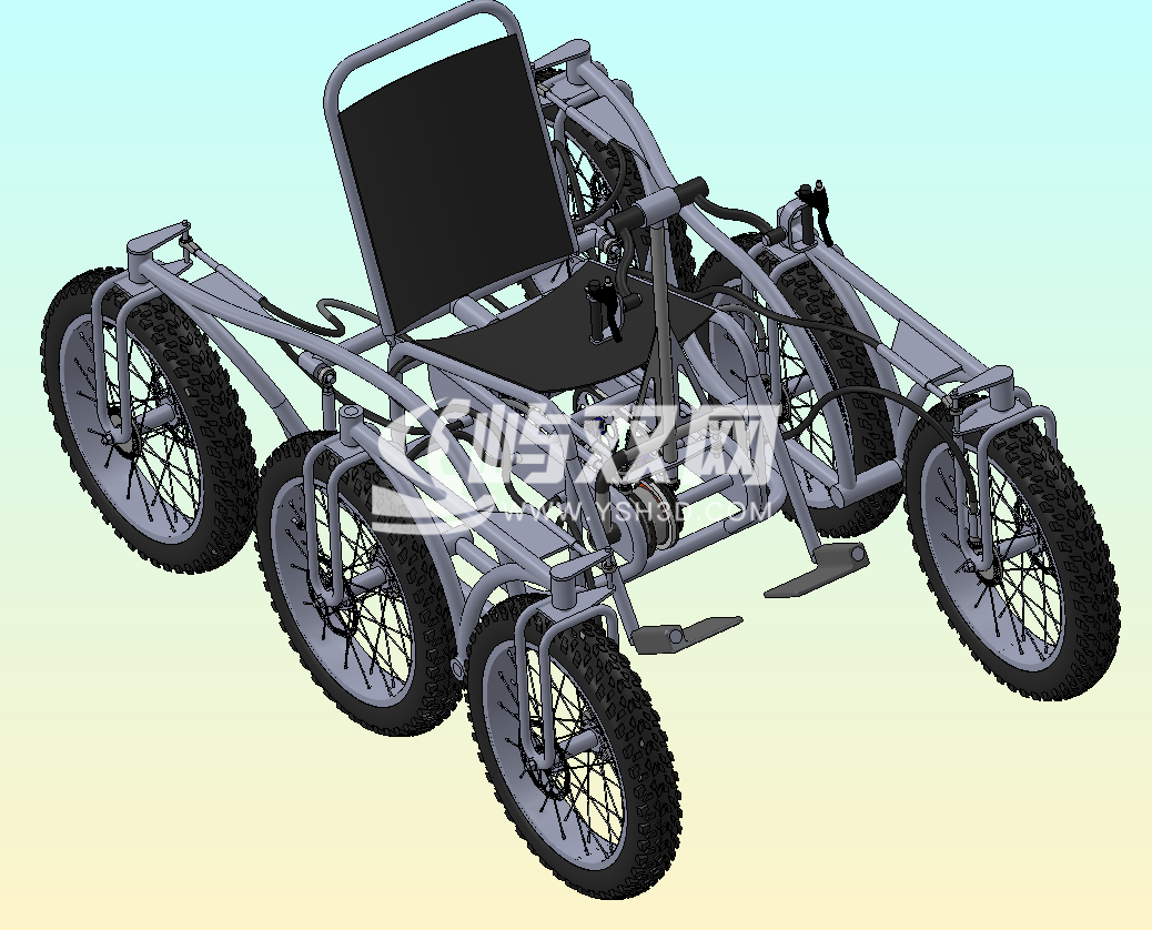 6轮驱动4轮转向轮椅