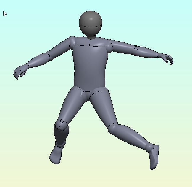 关节可动人体模型