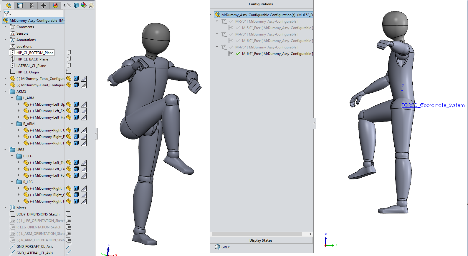关节可动人体模型