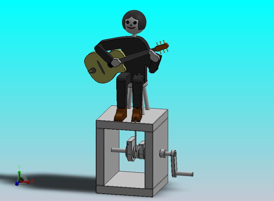 吉他玩家木制玩具