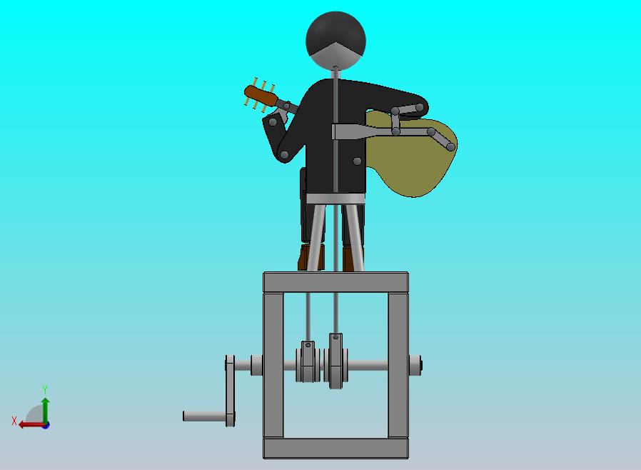 吉他玩家木制玩具