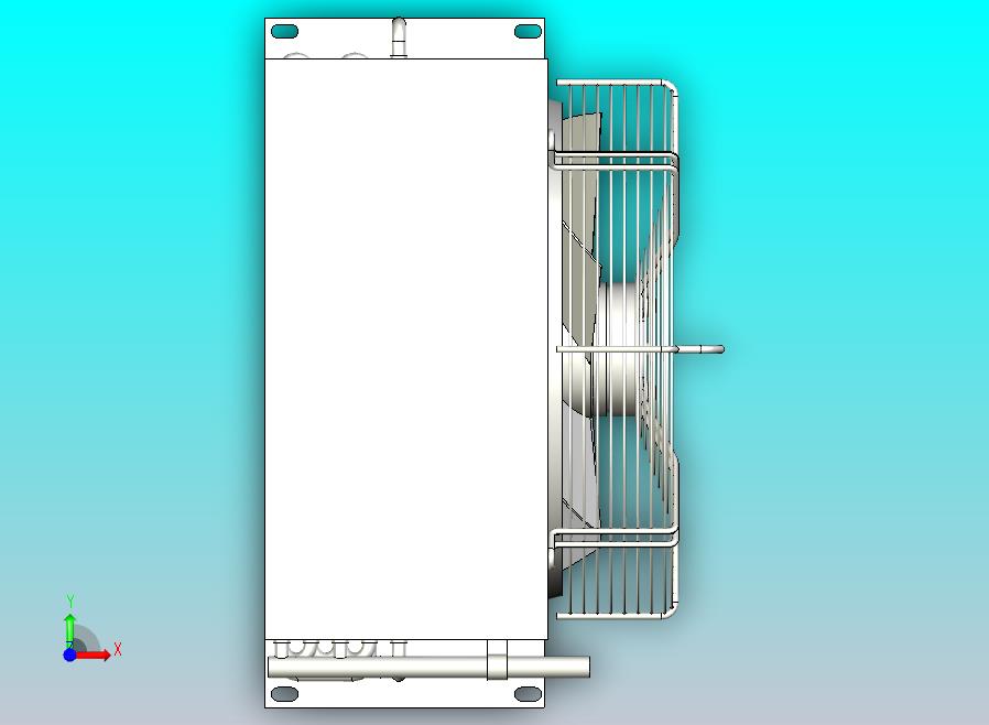 2匹双级风冷凝器三维模型