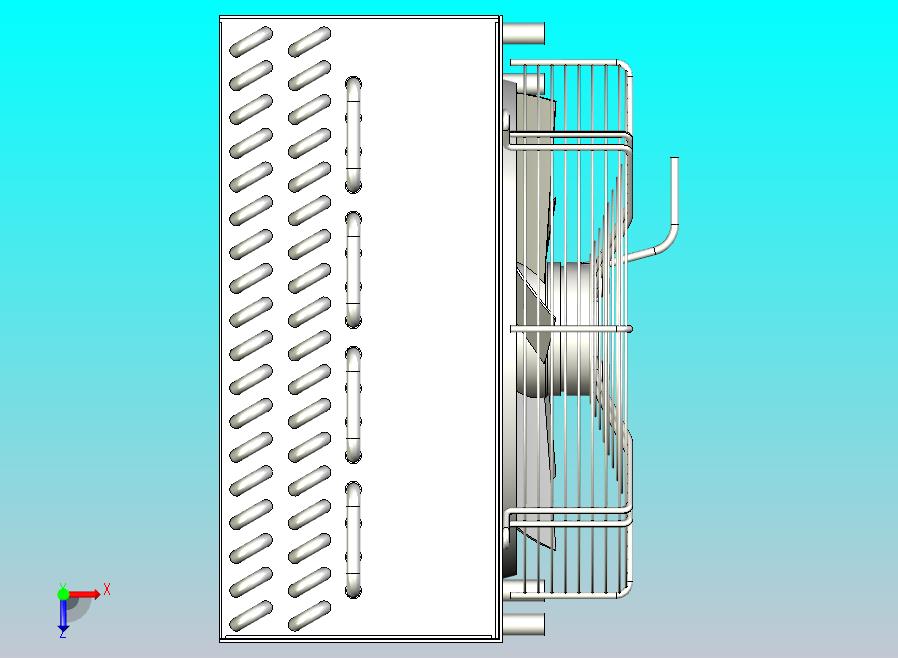 2匹双级风冷凝器三维模型