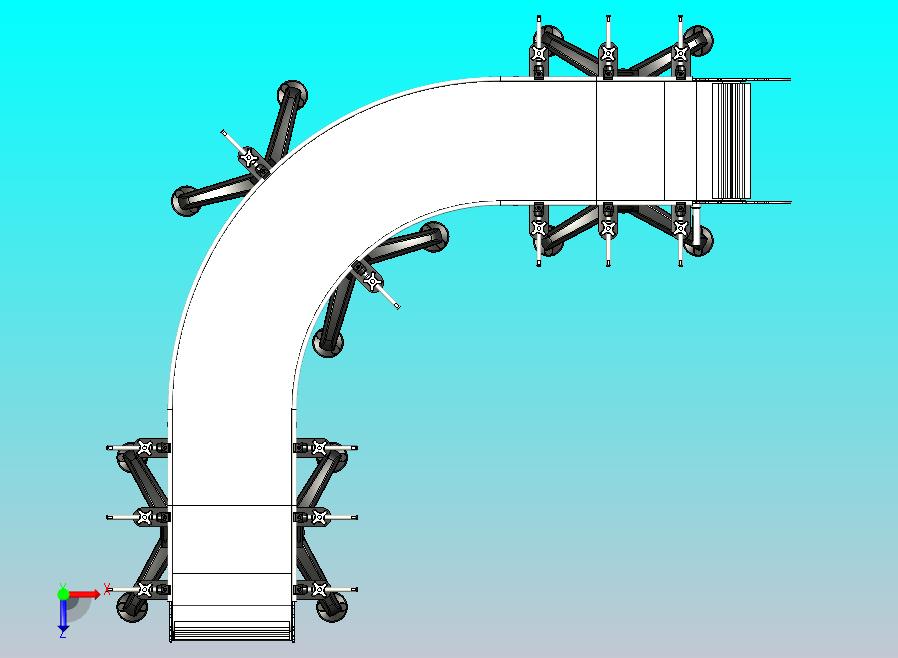 90度转弯网带输送机