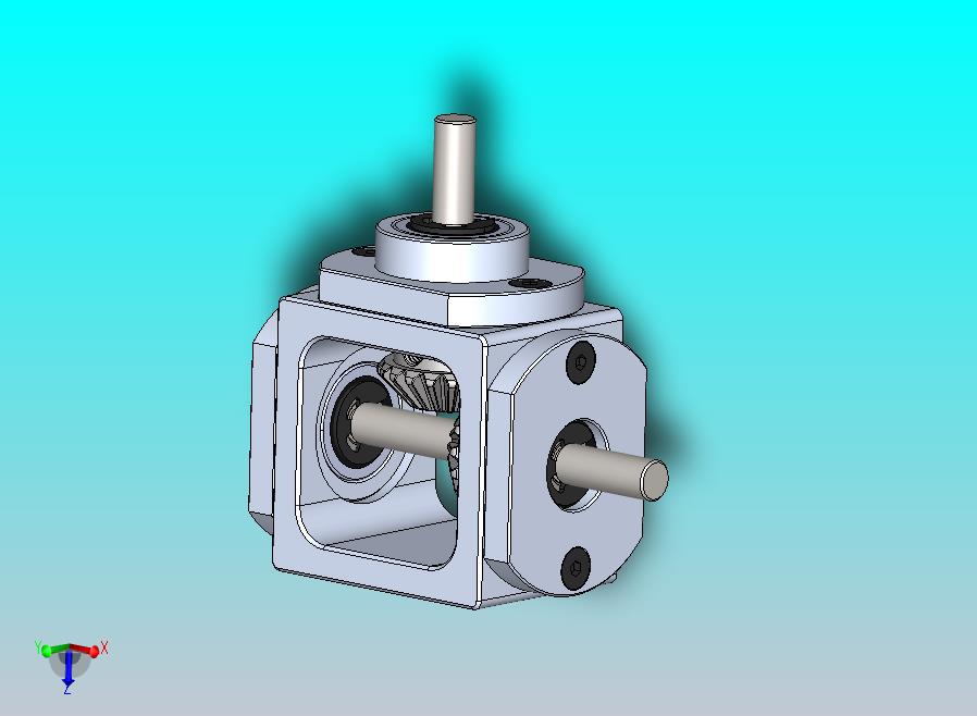 齿轮箱 90 度直角锥齿轮箱 1_1 单输出轴