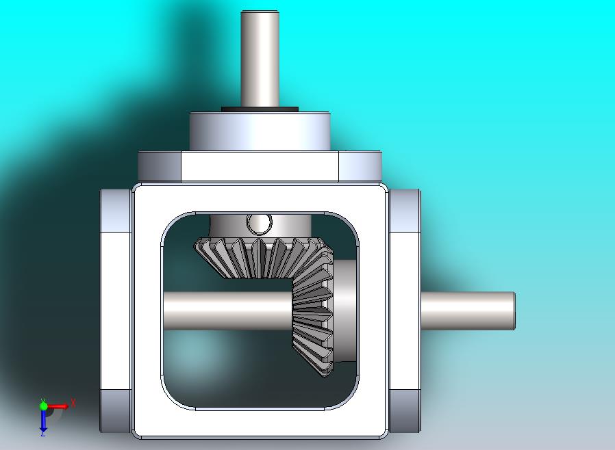 齿轮箱 90 度直角锥齿轮箱 1_1 单输出轴