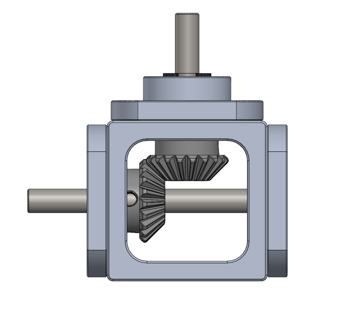 齿轮箱 90 度直角锥齿轮箱 1_1 单输出轴