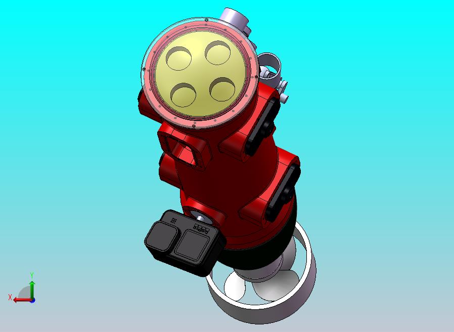 带 GoPro 的 ROV 模型