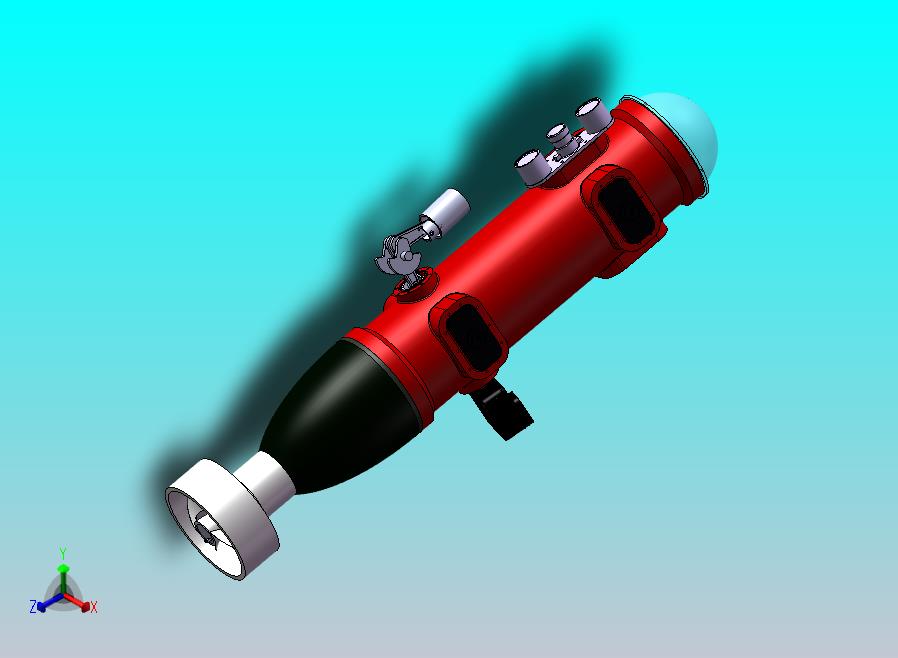 带 GoPro 的 ROV 模型