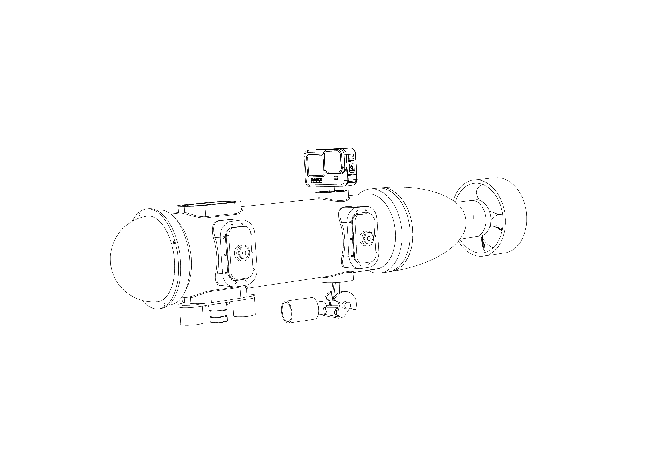 带 GoPro 的 ROV 模型