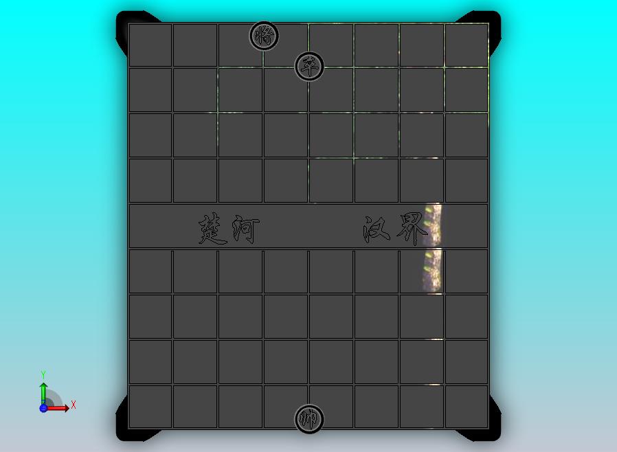 中国象棋棋盘和棋子模型