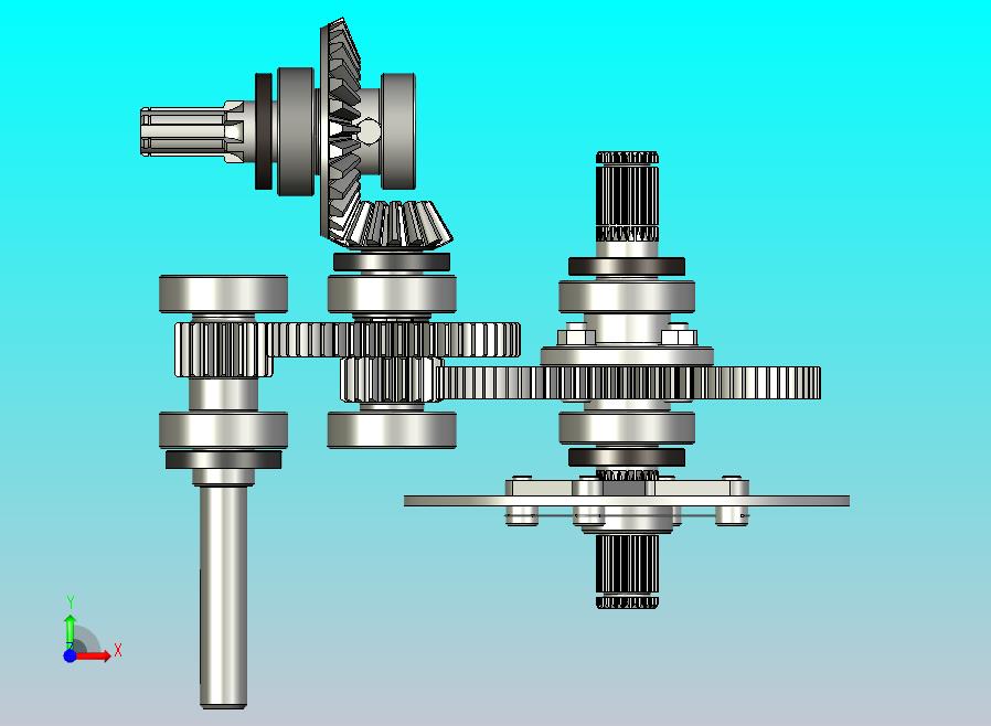 BAJA四轮驱动传动系统和中央制动系统