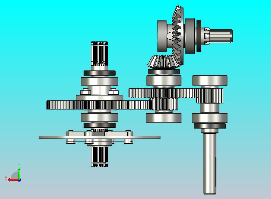BAJA四轮驱动传动系统和中央制动系统