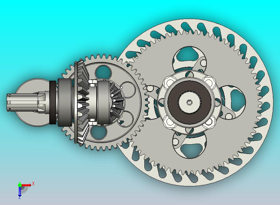 BAJA四轮驱动传动系统和中央制动系统