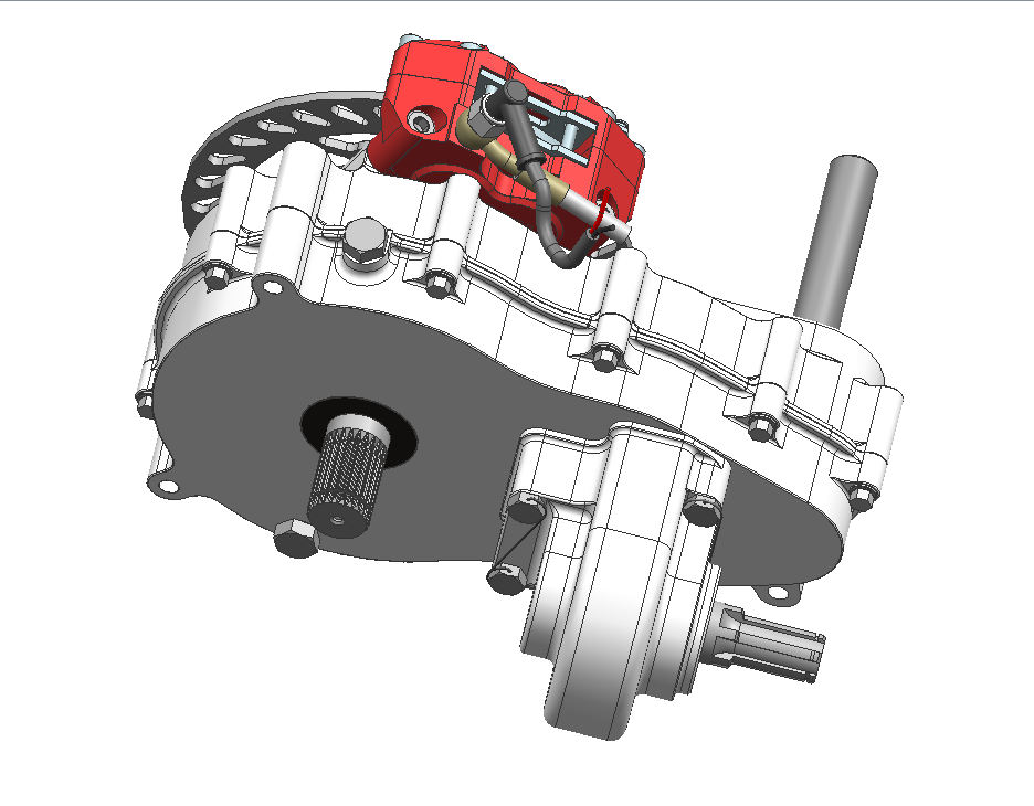 BAJA四轮驱动传动系统和中央制动系统