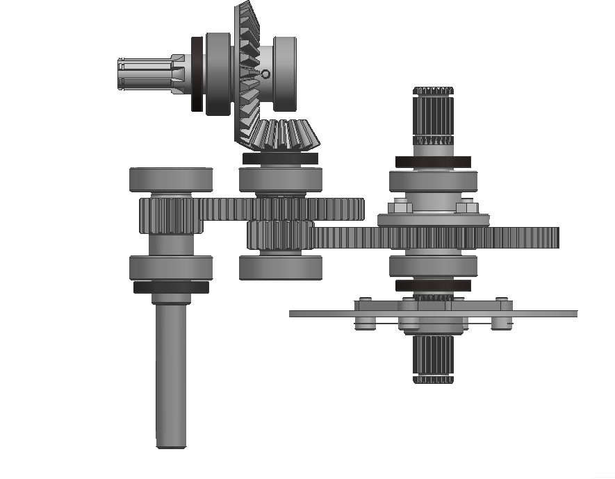 BAJA四轮驱动传动系统和中央制动系统