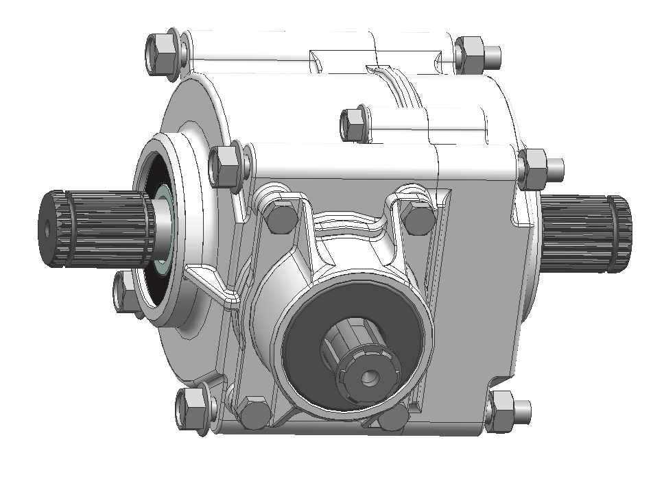 BAJA四轮驱动传动系统和中央制动系统