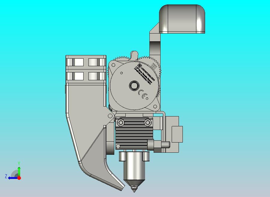 3D打印机双挤出头结构