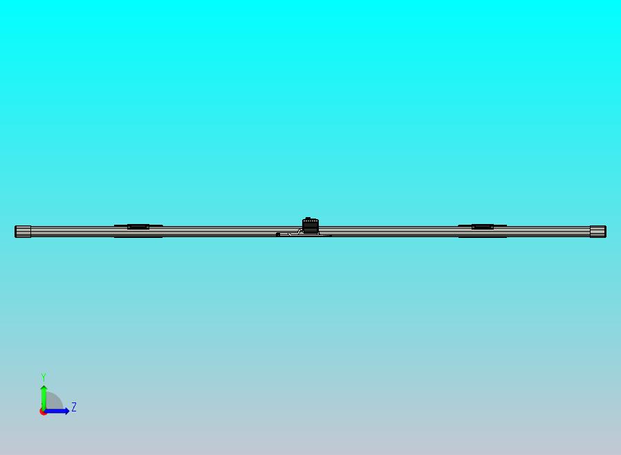 55英寸长，带橡胶端盖的条形锁