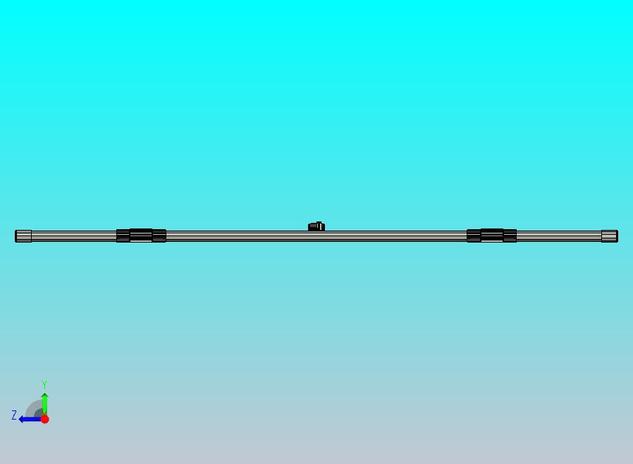 55英寸长，带橡胶端盖的条形锁