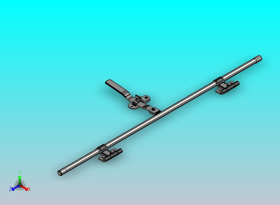 55英寸长，带橡胶端盖的条形锁