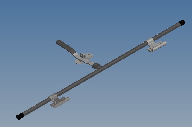 55英寸长，带橡胶端盖的条形锁