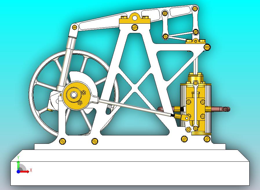 单缸平衡梁式蒸汽机