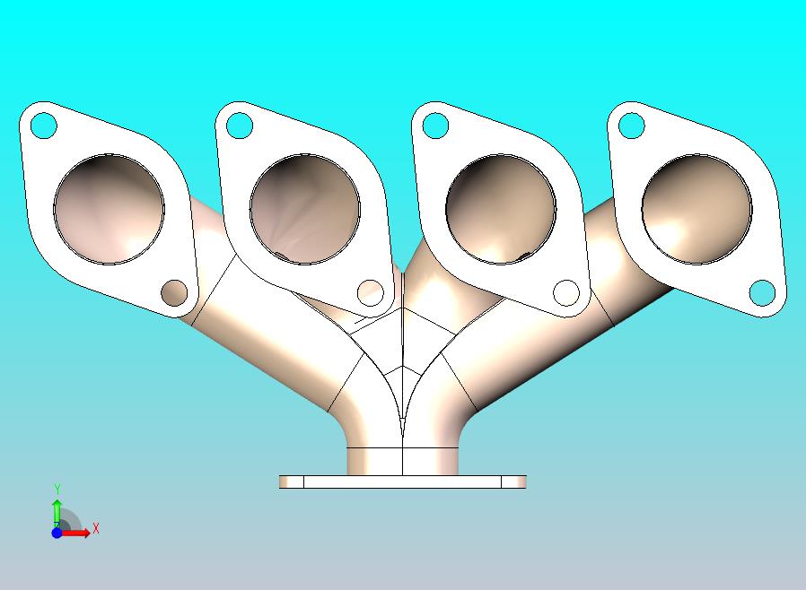 四缸发动机排气歧管
