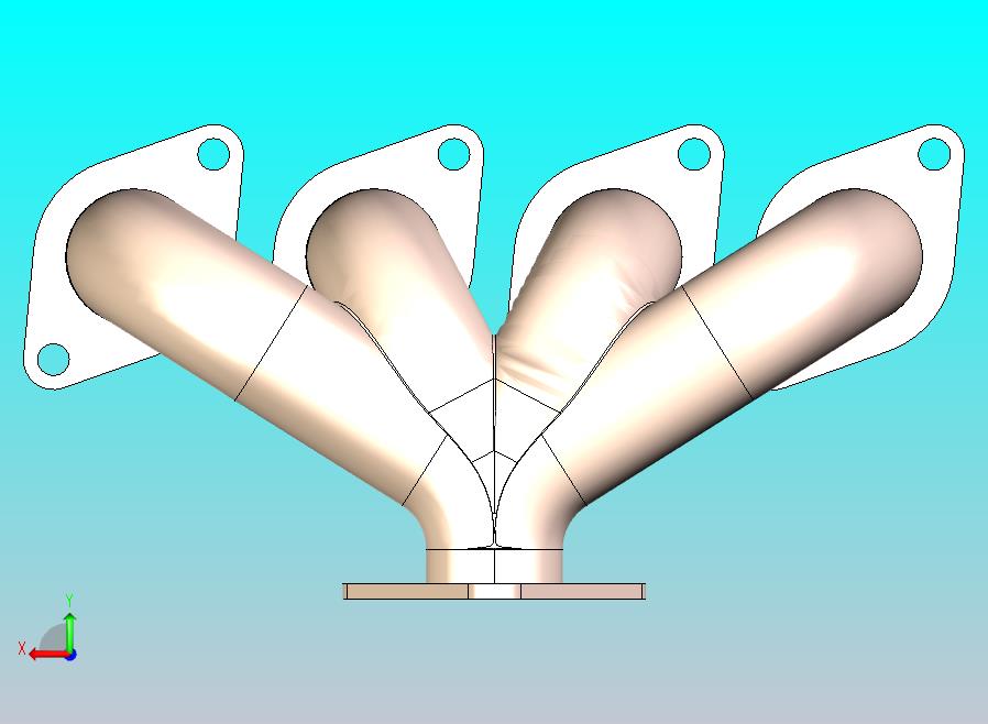 四缸发动机排气歧管