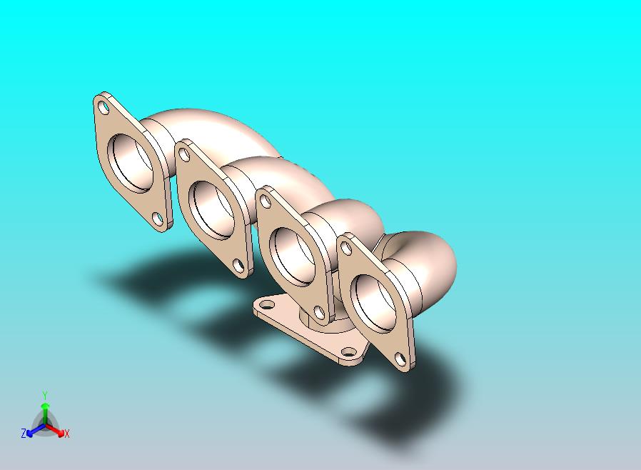 四缸发动机排气歧管