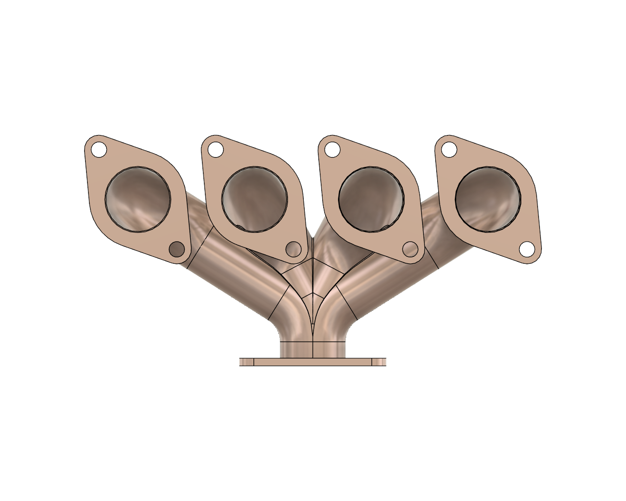 四缸发动机排气歧管