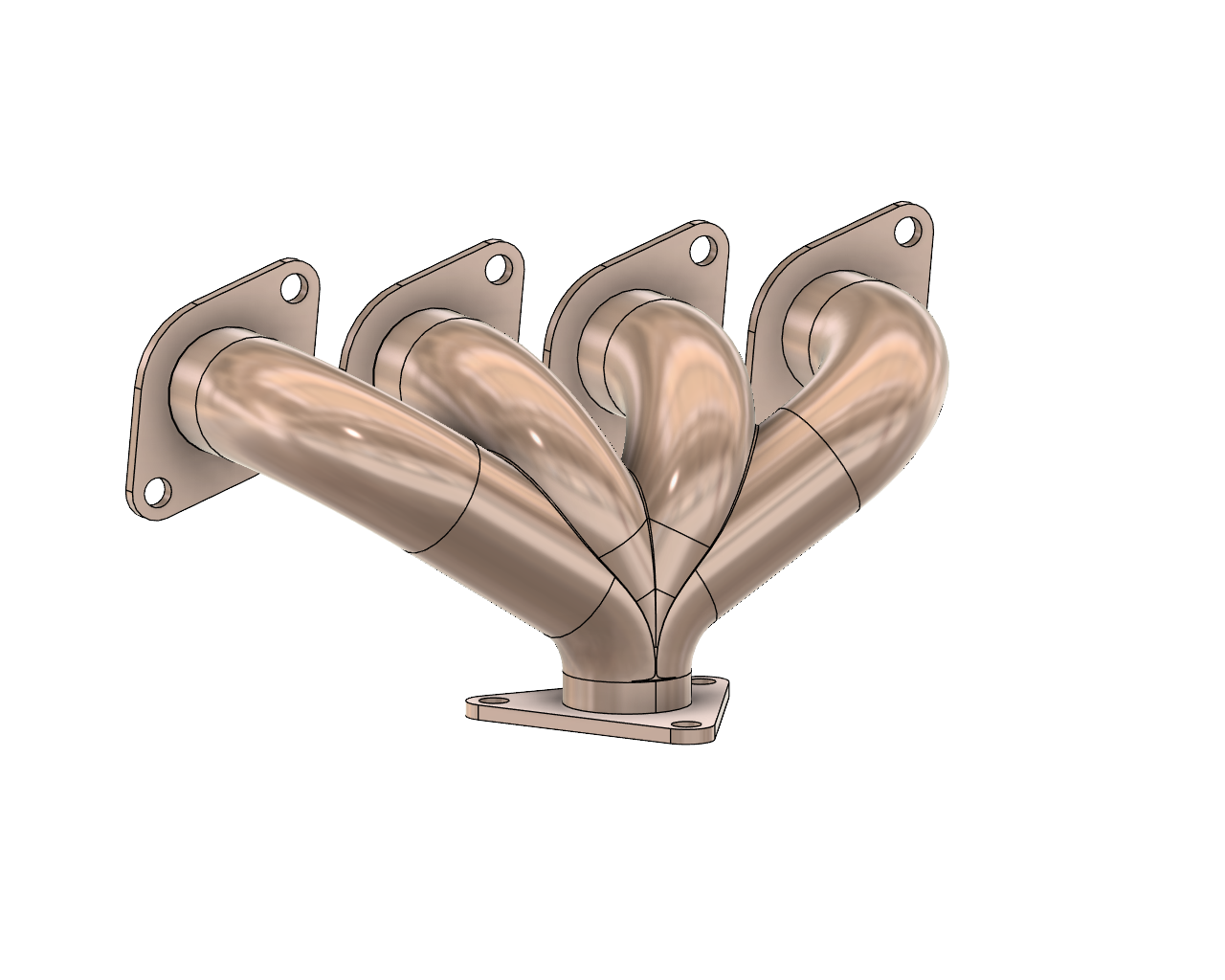 四缸发动机排气歧管