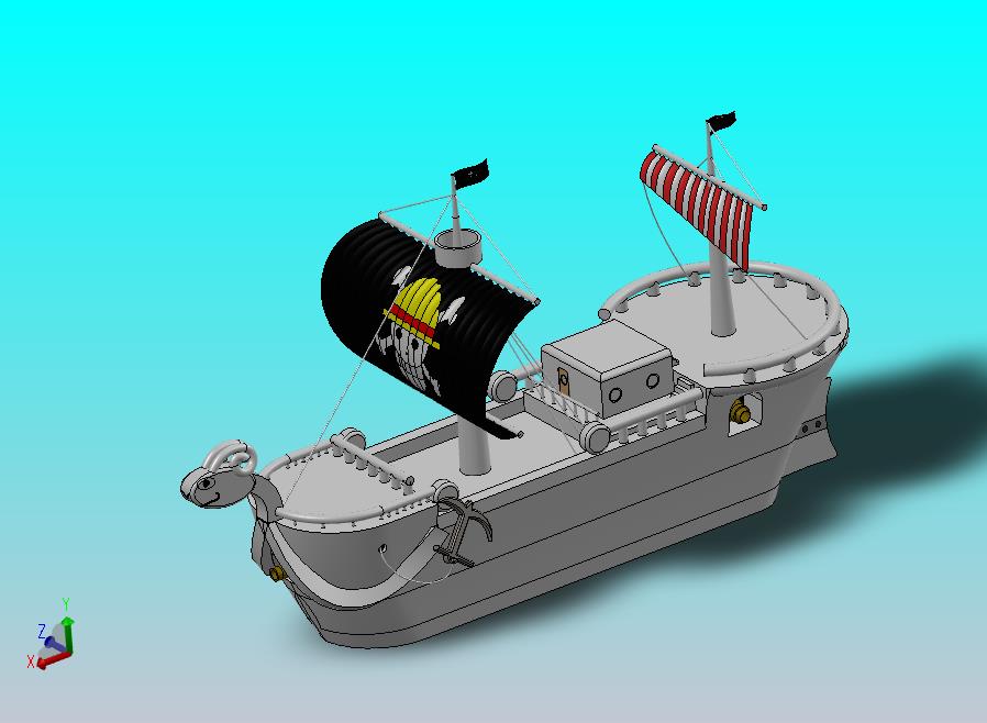 海贼王路飞航船模型