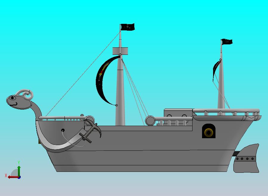 海贼王路飞航船模型