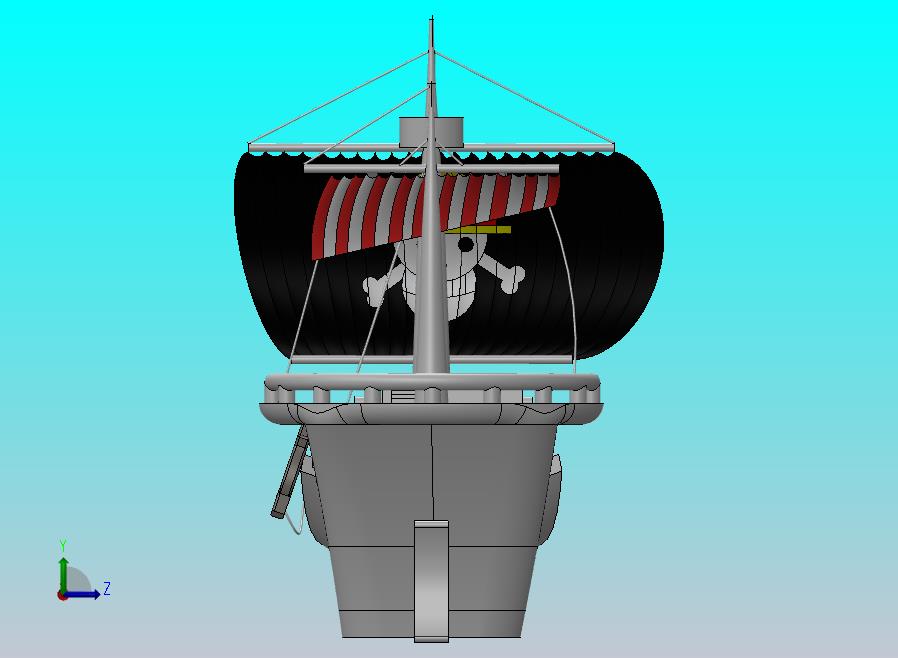 海贼王路飞航船模型