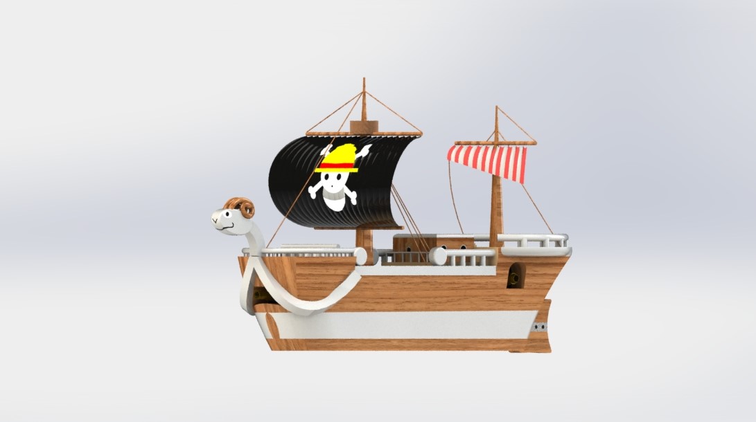 海贼王路飞航船模型