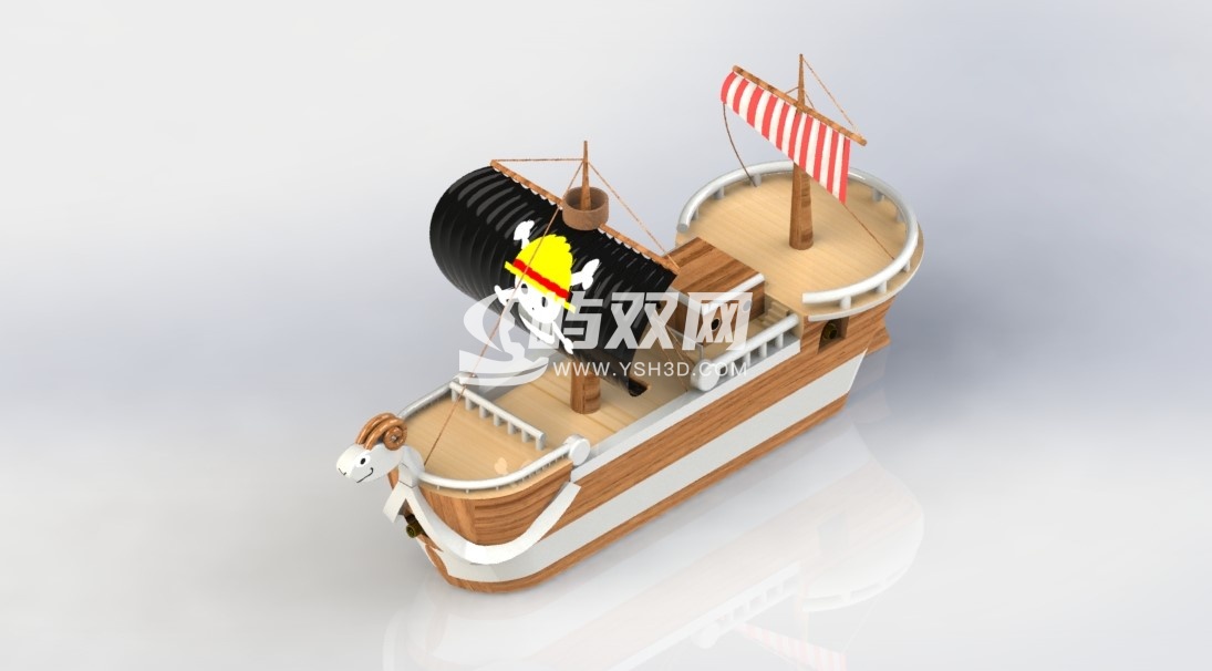 海贼王路飞航船模型