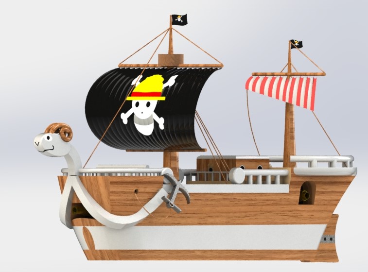 海贼王路飞航船模型