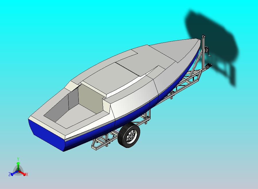 船用拖车额定总重2200 kg