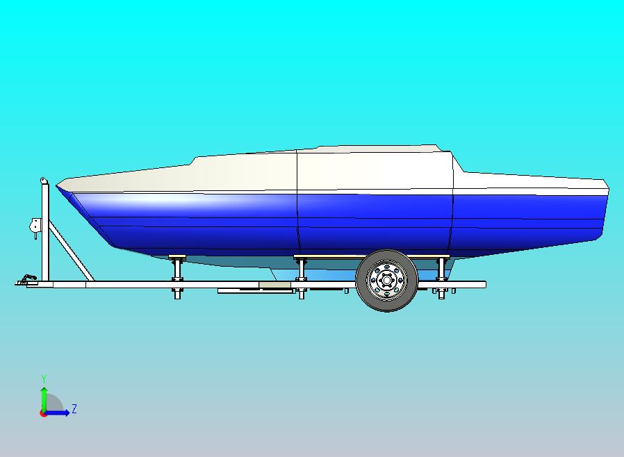 船用拖车额定总重2200 kg