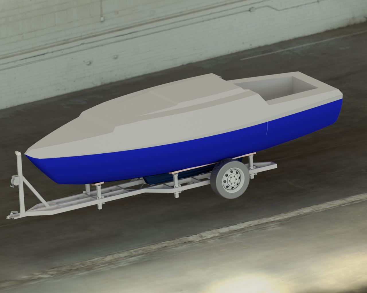 船用拖车额定总重2200 kg