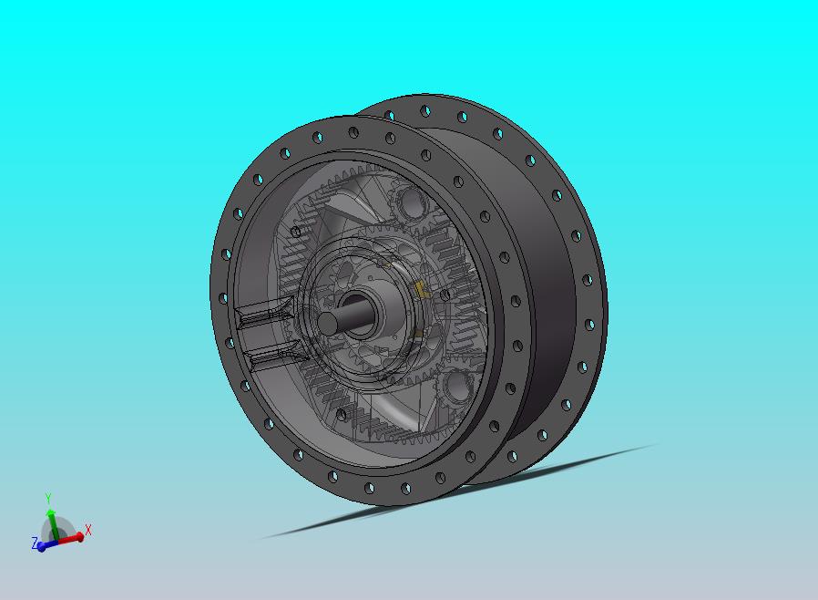 电动自行车电动车后轮毂模型 