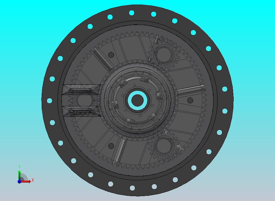 电动自行车电动车后轮毂模型 