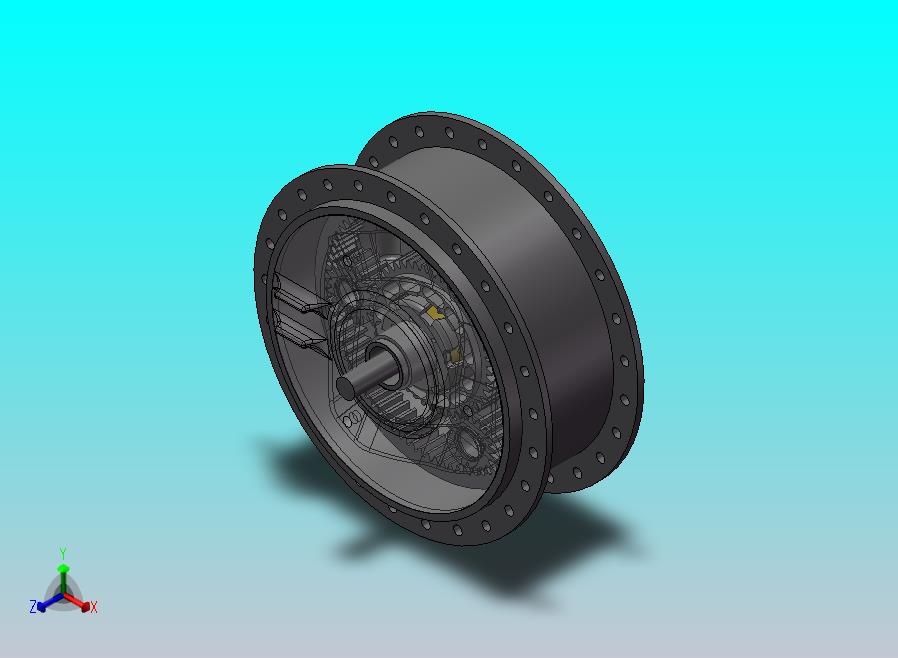 电动自行车电动车后轮毂模型 