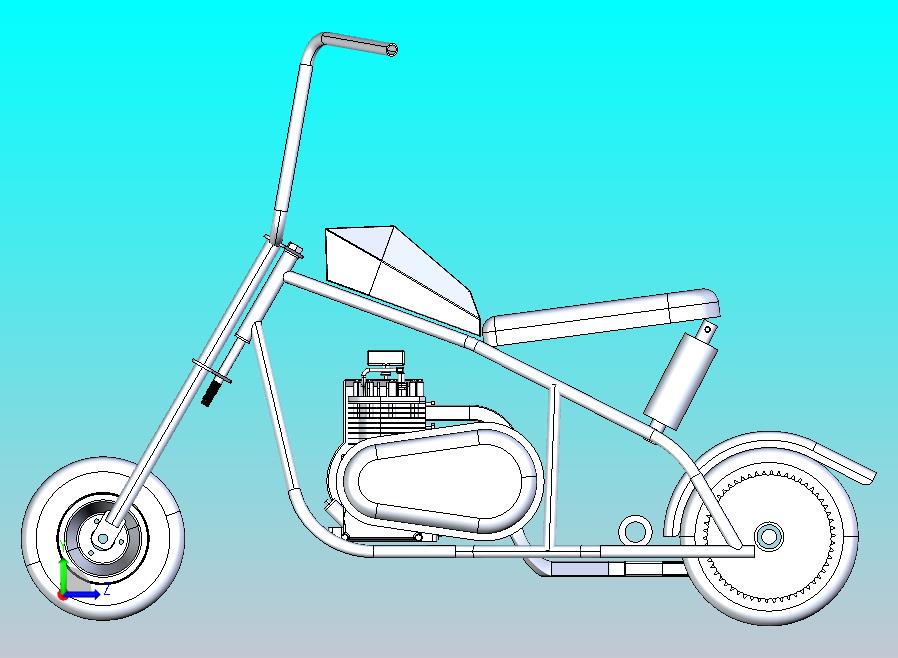 前轮伸出式摩托车