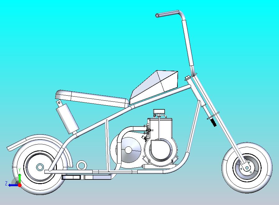 前轮伸出式摩托车