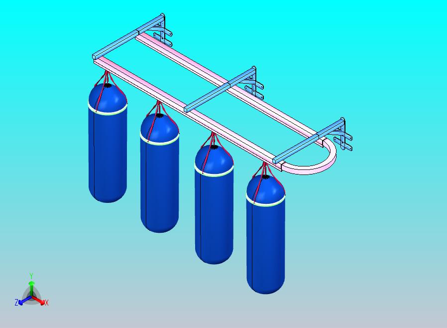 拳击袋存放轨道