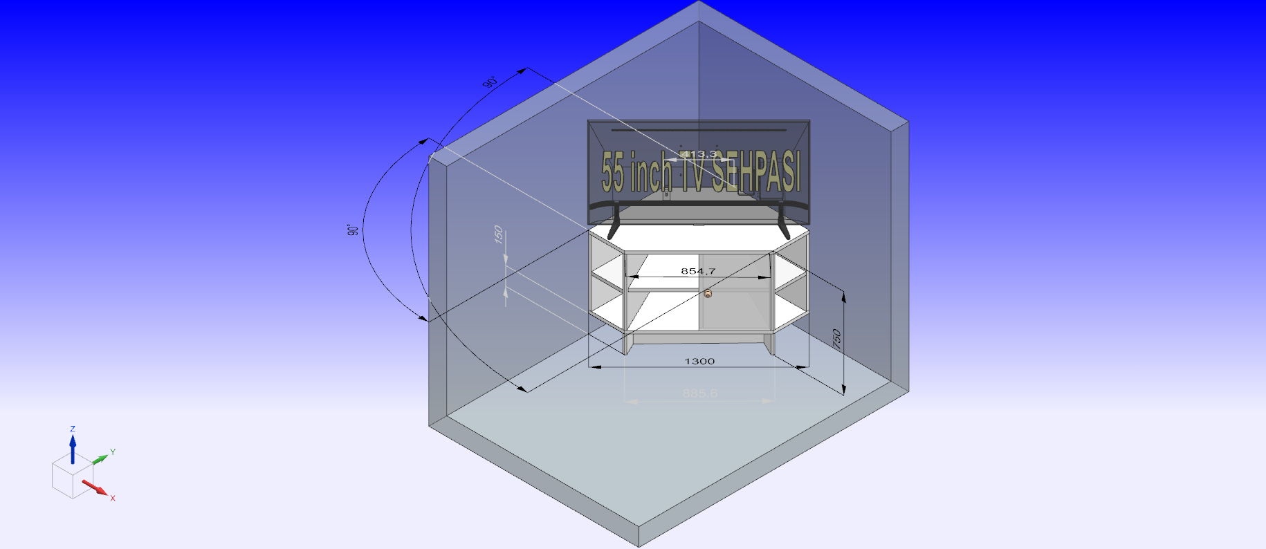 55英寸电视角架