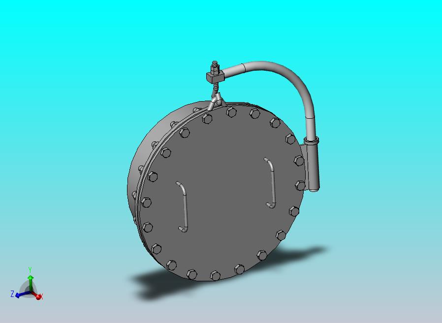 垂直吊盖板式平焊法兰人孔DN600