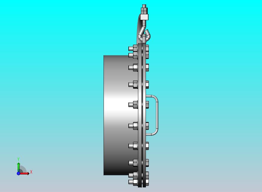 垂直吊盖板式平焊法兰人孔DN600